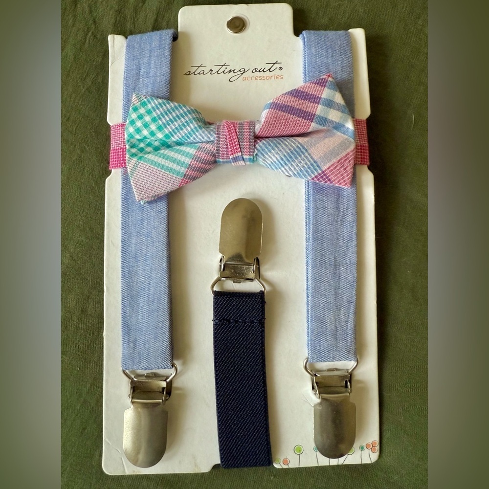 Starting Out Accessories Bow Tie & Suspenders Set – One Size
